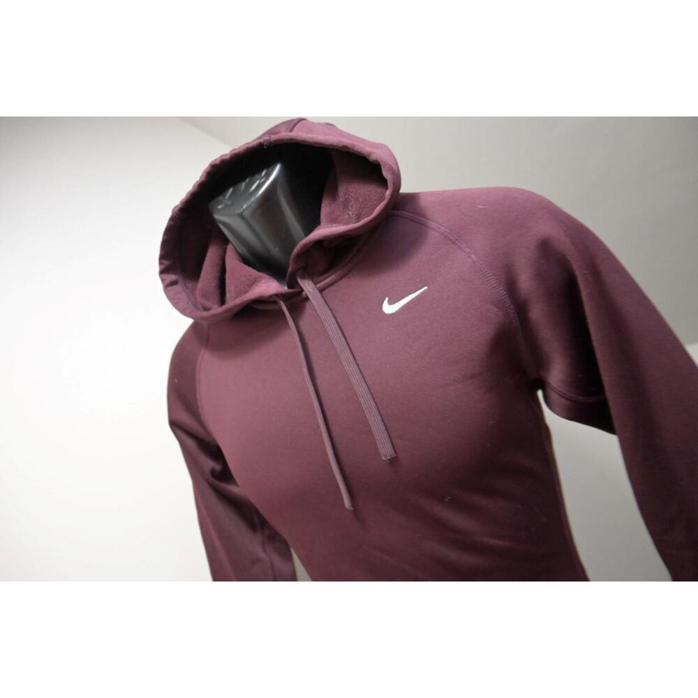 Nike Hoodie Therma Fit Pull Over Dark Red/Merlot Performance Womens Sz XS XSMALL